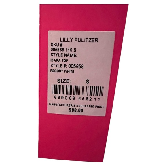 Lilly Pulitzer š“Idara Top. Resort White. Size Small - Picture 5 of 5